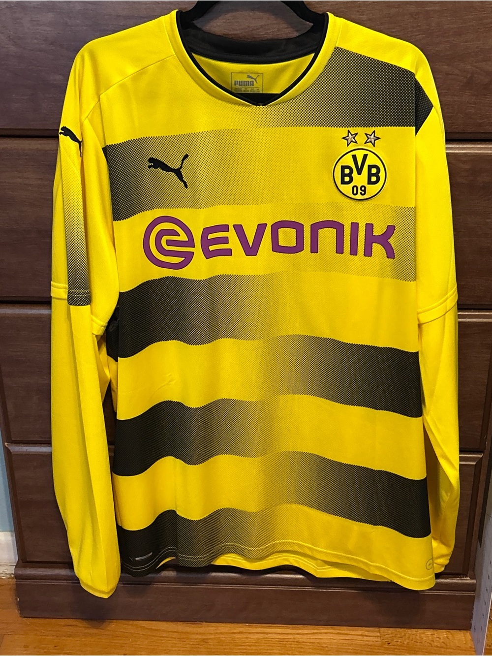 2017/2018 Puma Dortmund Yellow and Black Men’s Long-Sleeve Home Kit